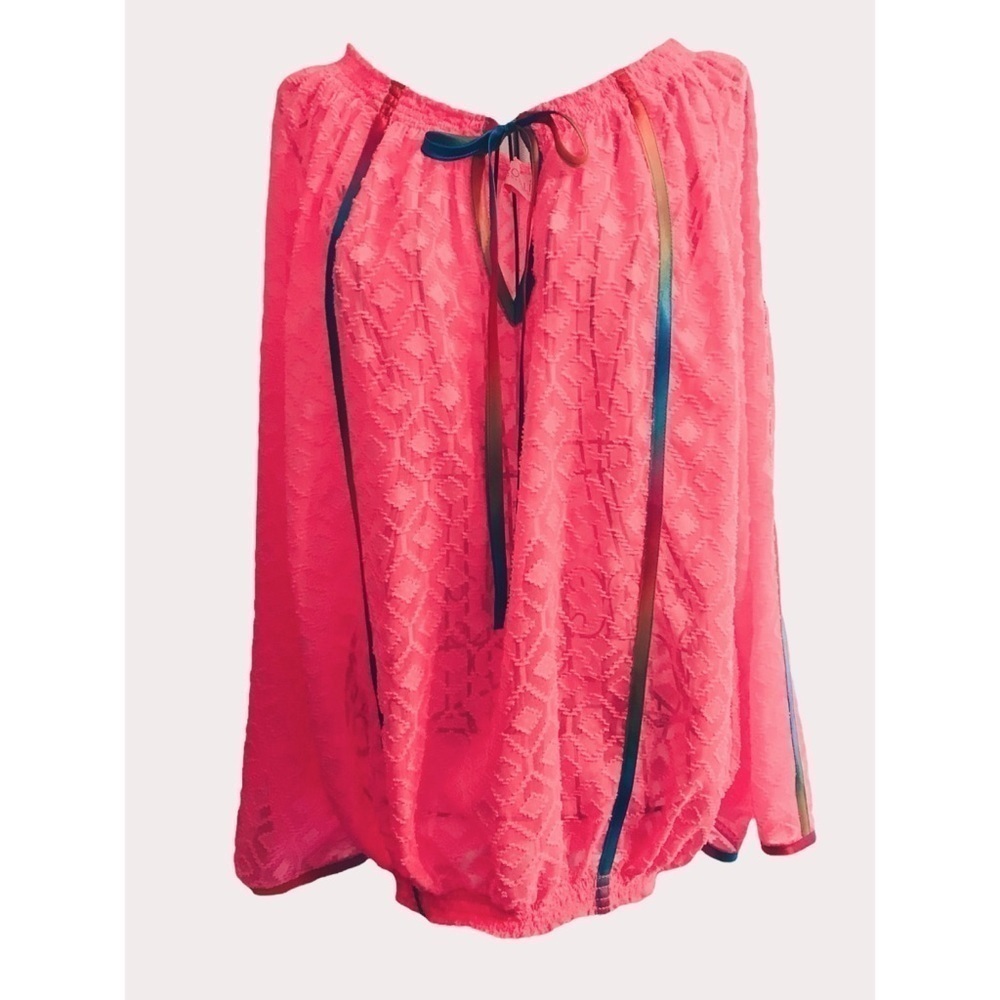 Rosalita Swim Pink Dolores Off Shoulder Bell Sleeve Blouse